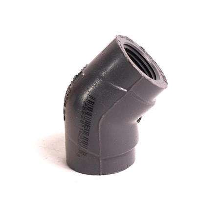 Thrifco Plumbing 1/2 Inch Threaded x Threaded PVC 45 Elbow SCH 80 8214034